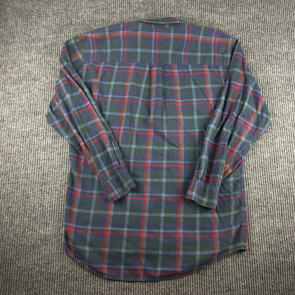 Pendleton Mens Blue Green Red Plaid Cotton Flannel Button Down Shirt Size M - Picture 5 of 9